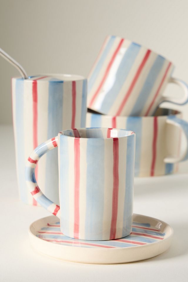 Daily Stripe Stoneware Espresso Cup & Saucer #1
