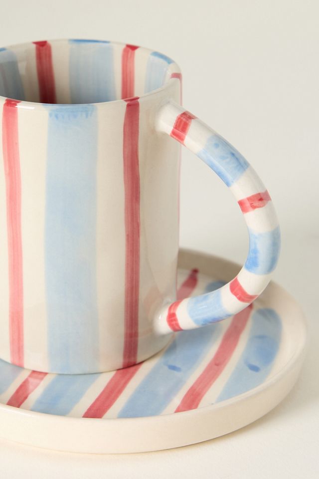 Daily Stripe Stoneware Espresso Cup & Saucer #2