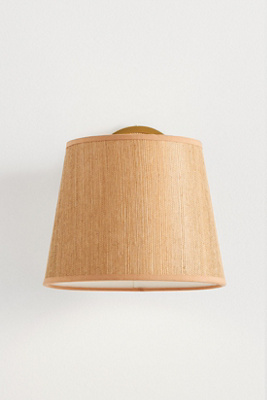 Anthropologie Abeni Woven Grasscloth Wall Sconce In Neutral