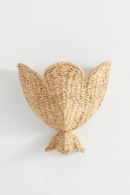 Anthropologie Solie Woven Wicker Wall Sconce In Neutral