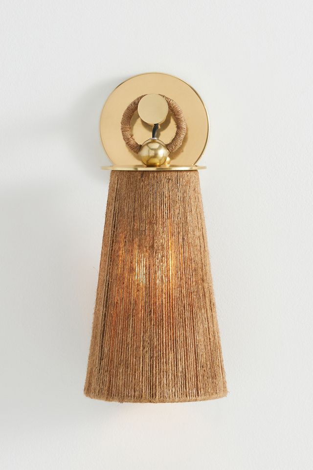 Lauz Woven Jute Wall Sconce #1