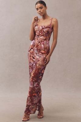 Bronx and Banco Dahlia Leona Embroidered Gown