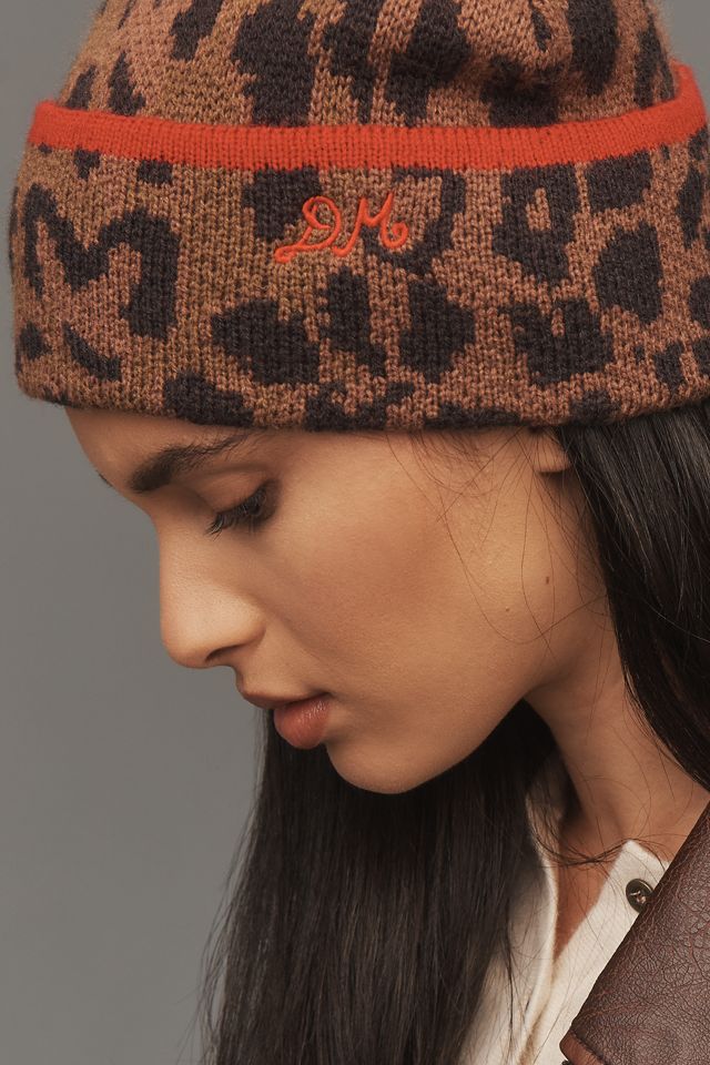 Damson Madder Leopard Beanie #2