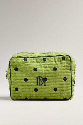 Damson Madder Patterned Cosmetic Bag In Green