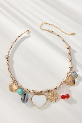 By Anthropologie Multi-color Cord Charm Necklace