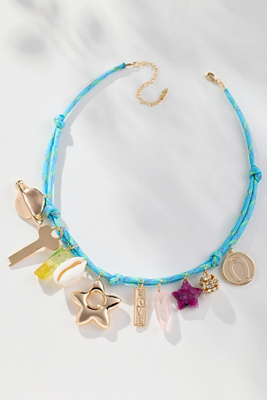 By Anthropologie Multi-color Cord Charm Necklace