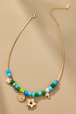 By Anthropologie Beaded Charm Necklace