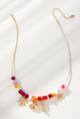 By Anthropologie Beaded Charm Necklace
