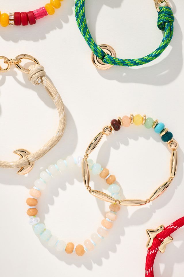 Mixed Bead Bracelets, Set of 2
