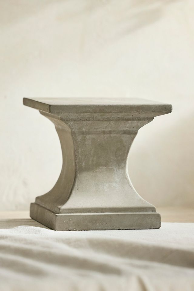 Cement Pedestal Plant Stand, Square #1