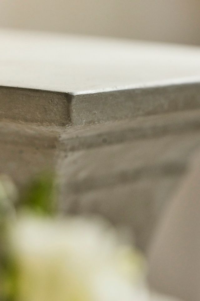 Cement Pedestal Plant Stand, Square #2