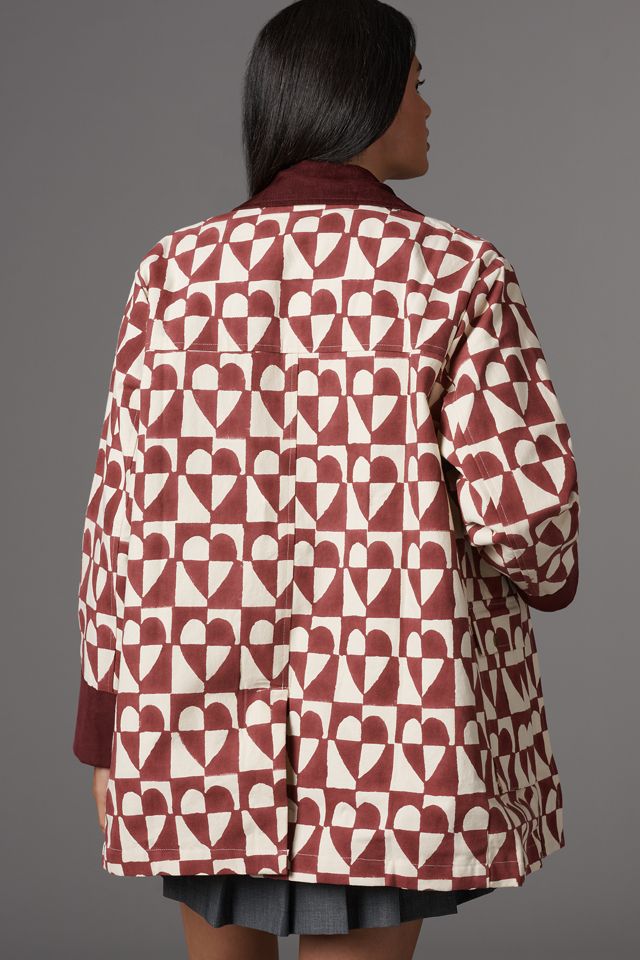 SZ Blockprints Patterned Swing Coat #1