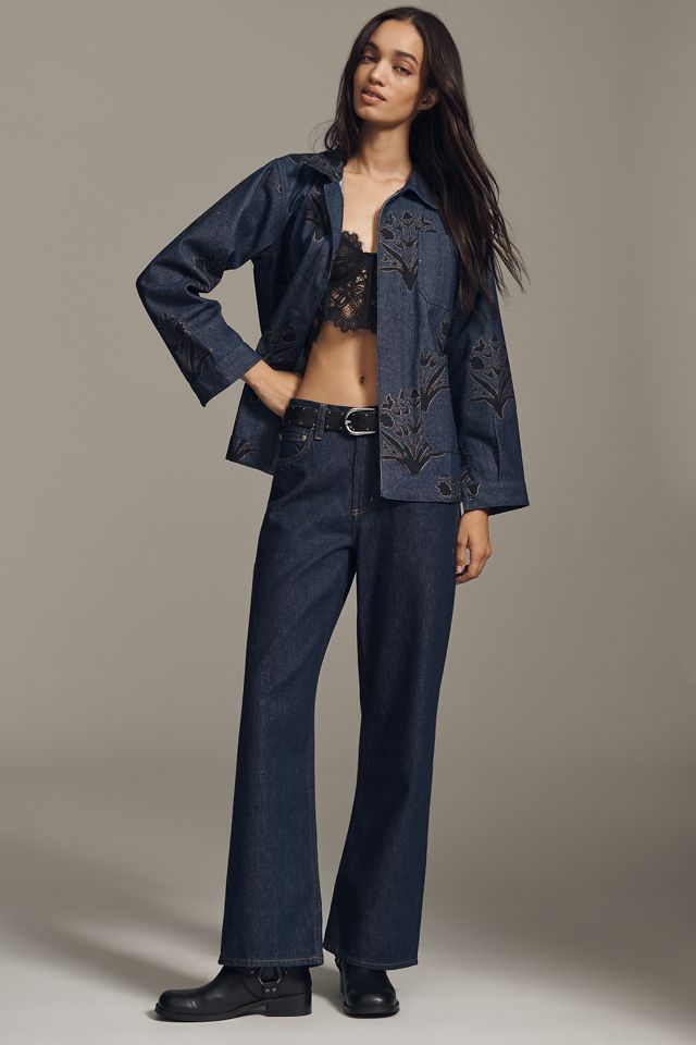 SZ Blockprints Floral Denim Open-Front Jacket #2