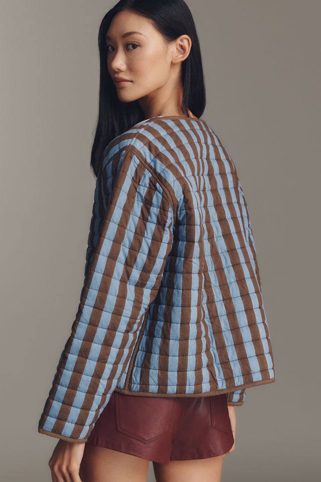 SZ Blockprints Quilted Tie-Front Jacket #1