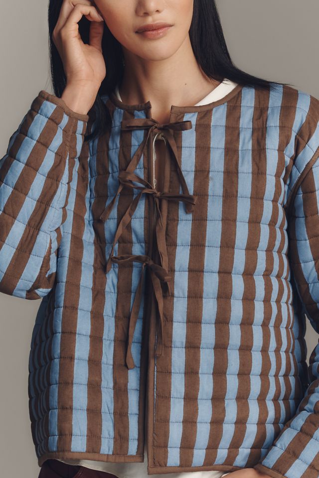 SZ Blockprints Quilted Tie-Front Jacket #2