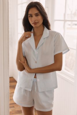 Flora Nikrooz Serina Crinkle Cotton Shorts Pajama Set