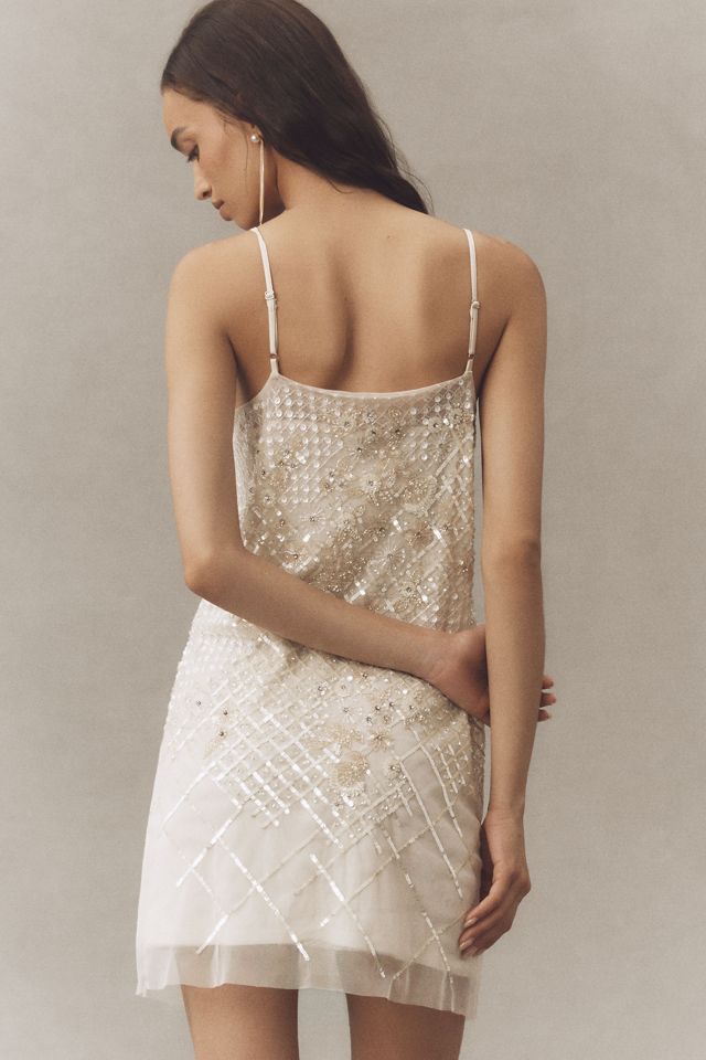 Not So Serious Beaded Cowl-Neck Sleeveless Mini Dress #1