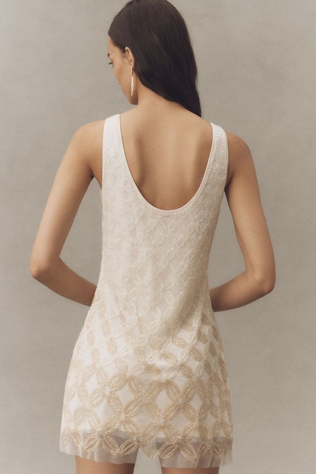 Not So Serious Ombre Beaded Geo Mini Dress #1