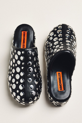 Simonmiller Studded Bubble Clogs In Black