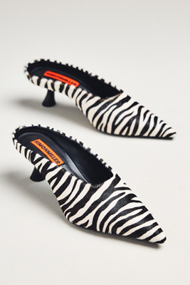 Simonmiller Gala Mule Calf-hair Kitten Heels In Multi