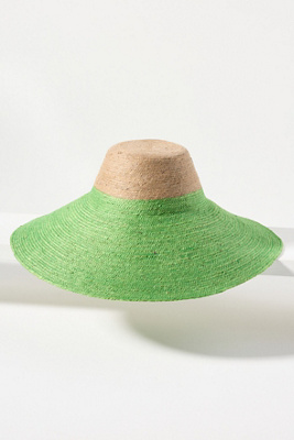 Brunna.co Riri Duo Jute Straw Bucket Hat In Green