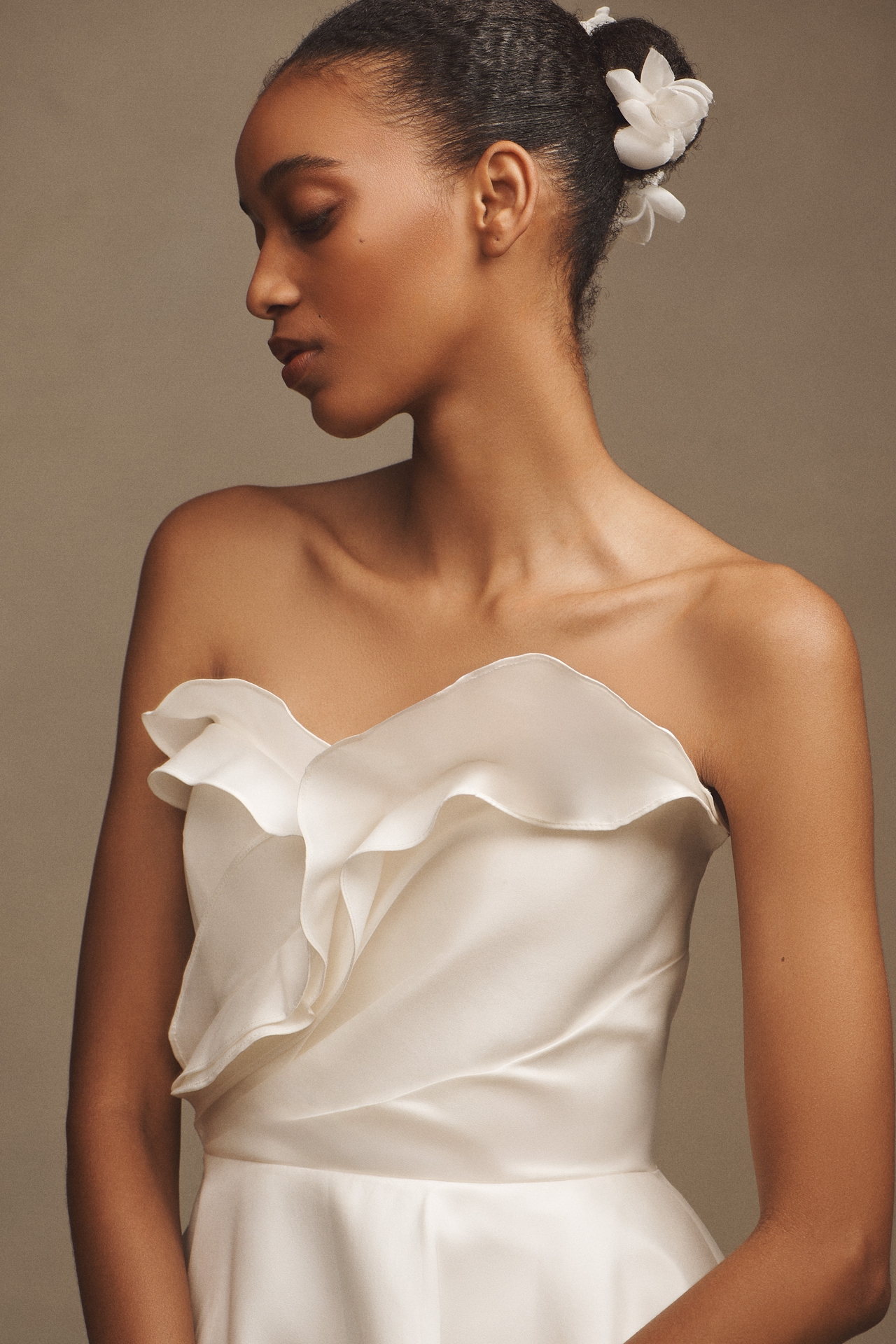 Jenny Yoo Celine Taffeta Strapless A-Line Wedding Gown