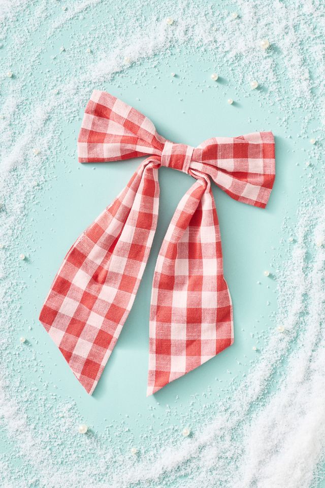 Gingham Bow Ornament #4