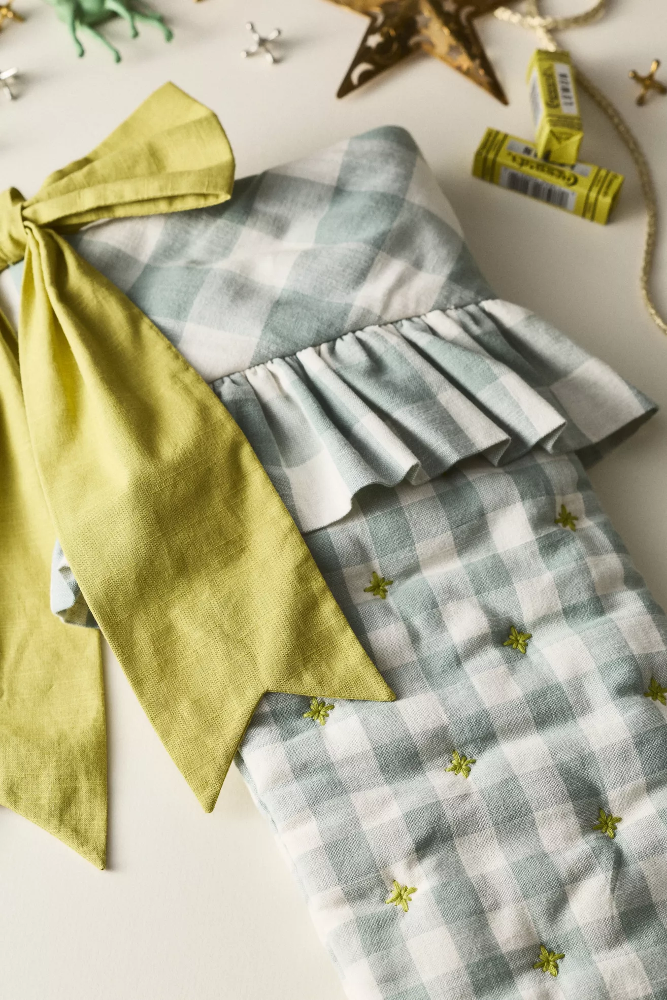 Gingham Bow Stocking - thumbnail 4