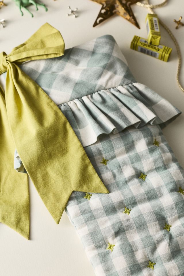 Gingham Bow Stocking #2