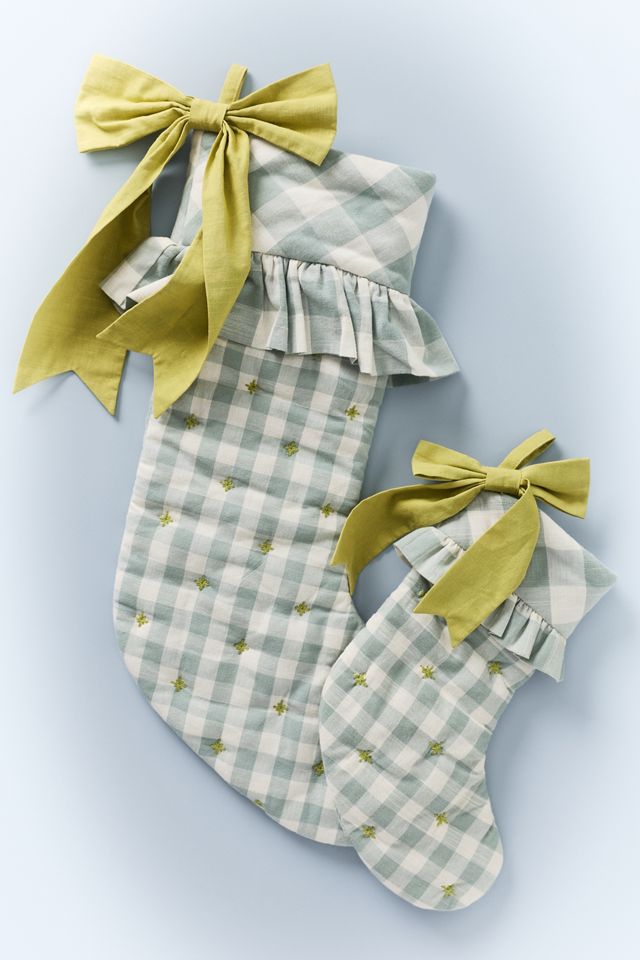 Gingham Bow Stocking #5