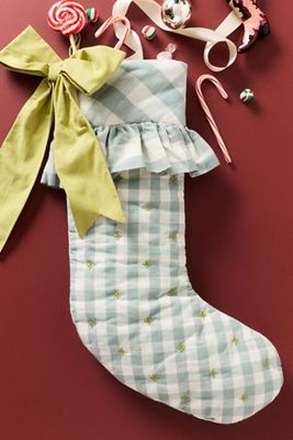Gingham Bow Stocking