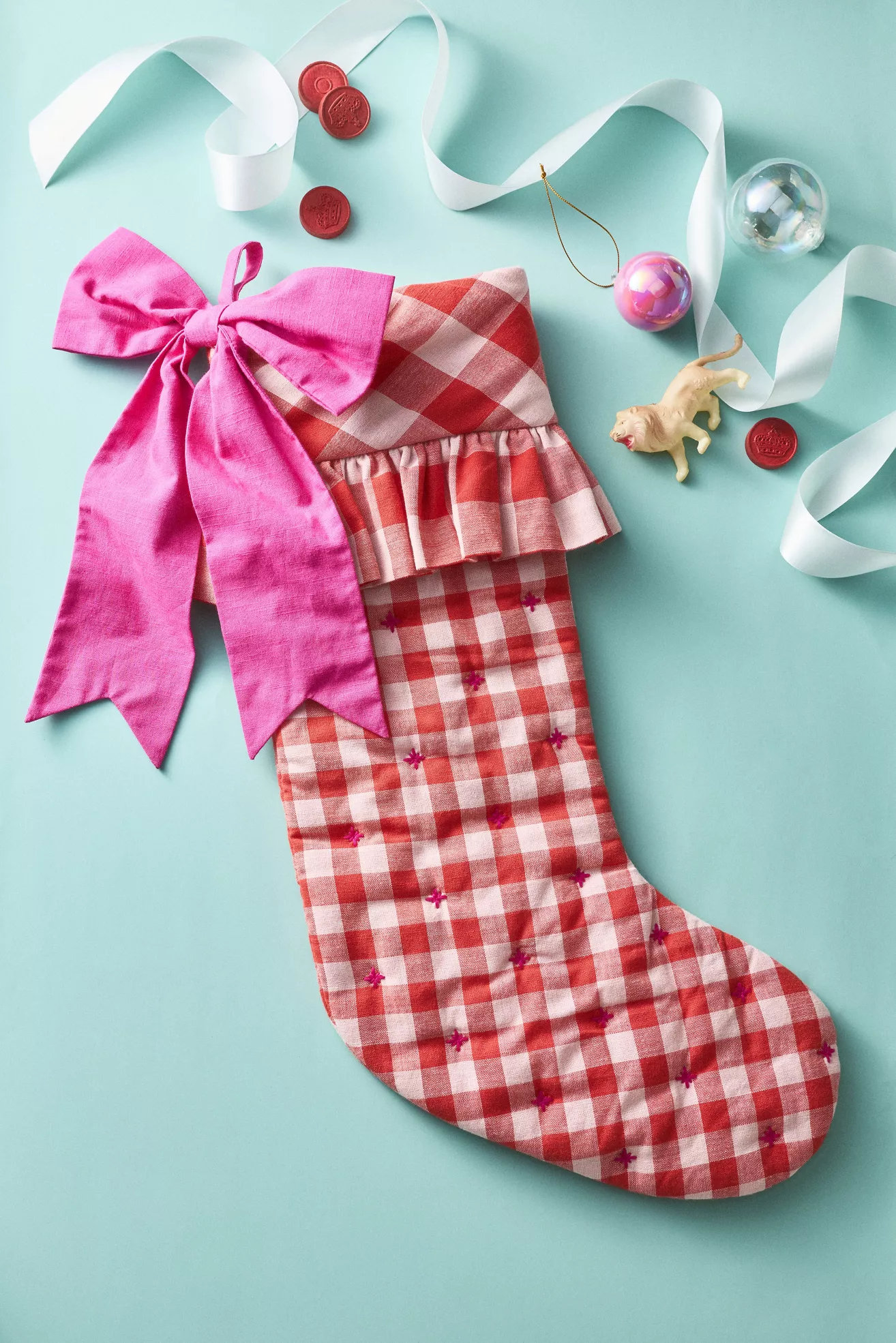 Gingham Bow Stocking - thumbnail 10