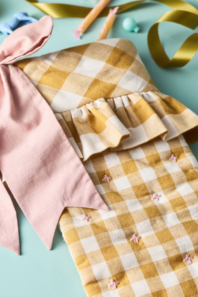 Gingham Bow Stocking 