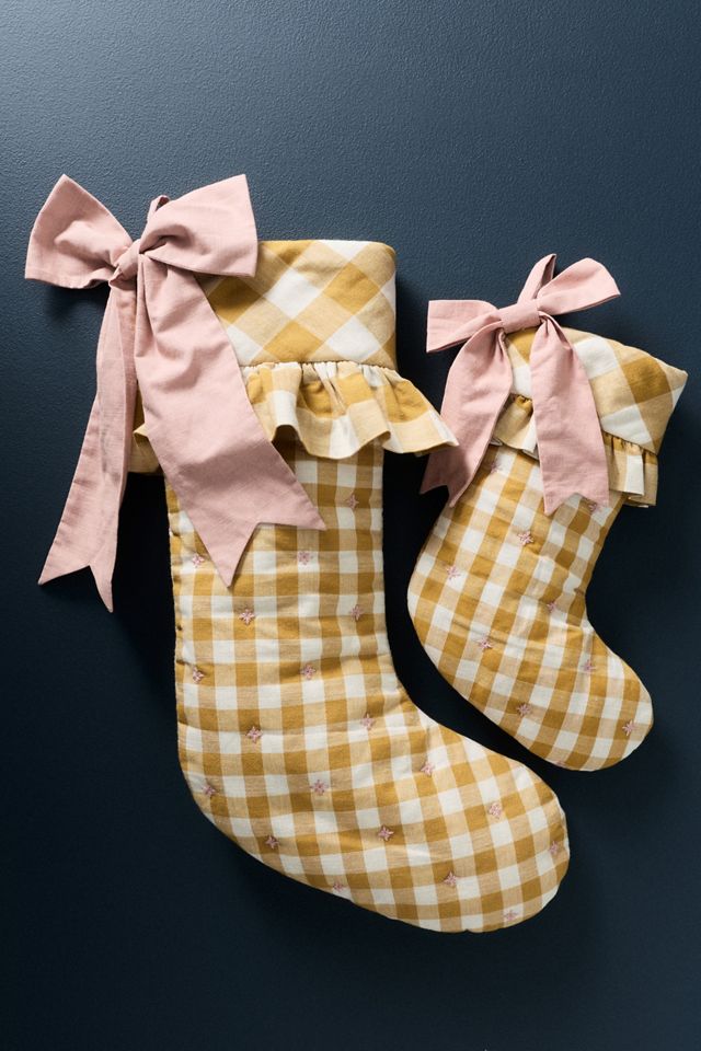 Gingham Bow Stocking #4