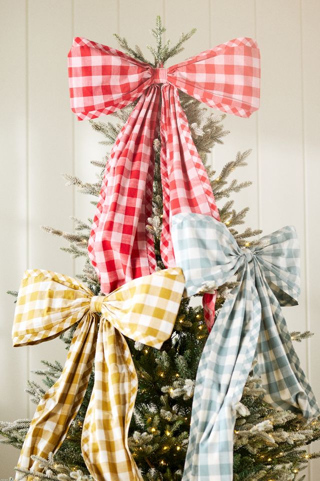 Gingham Bow Tree Topper #4