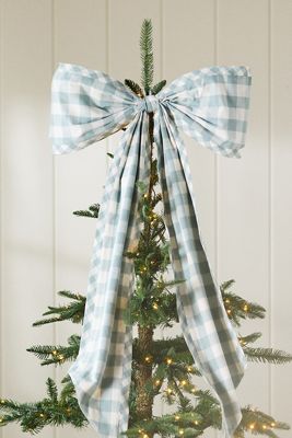Gingham Bow Tree Topper