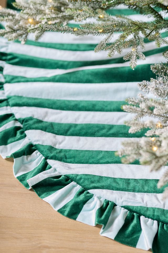 Ruffled Stripe Tree Skirt #1