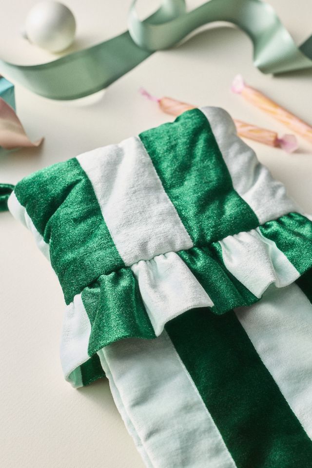 Ruffled Stripe Stocking #2