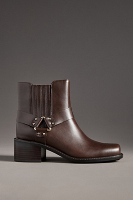 Kelsi Dagger Brooklyn Gamma Biker Booties In Brown