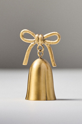 Anthropologie Novelty Brass Candle Snuffer In Gold