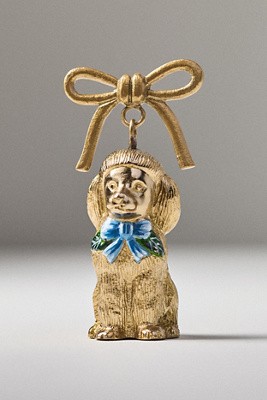 Anthropologie Novelty Brass Candle Snuffer In Gold