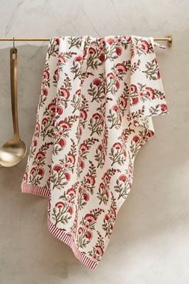 Calla Cotton Dish Towel, Ruby