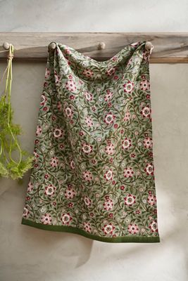 Roja Cotton Dish Towel, Green