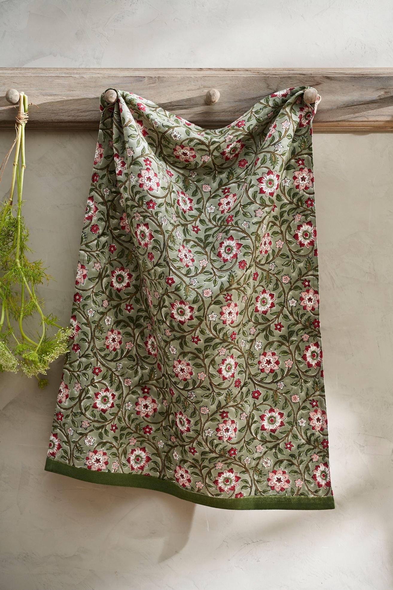 Roja Cotton Dish Towel, Green - Green, One Size