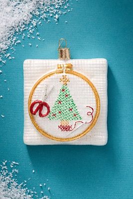 Cross-Stitch Hobby Glass Ornament 