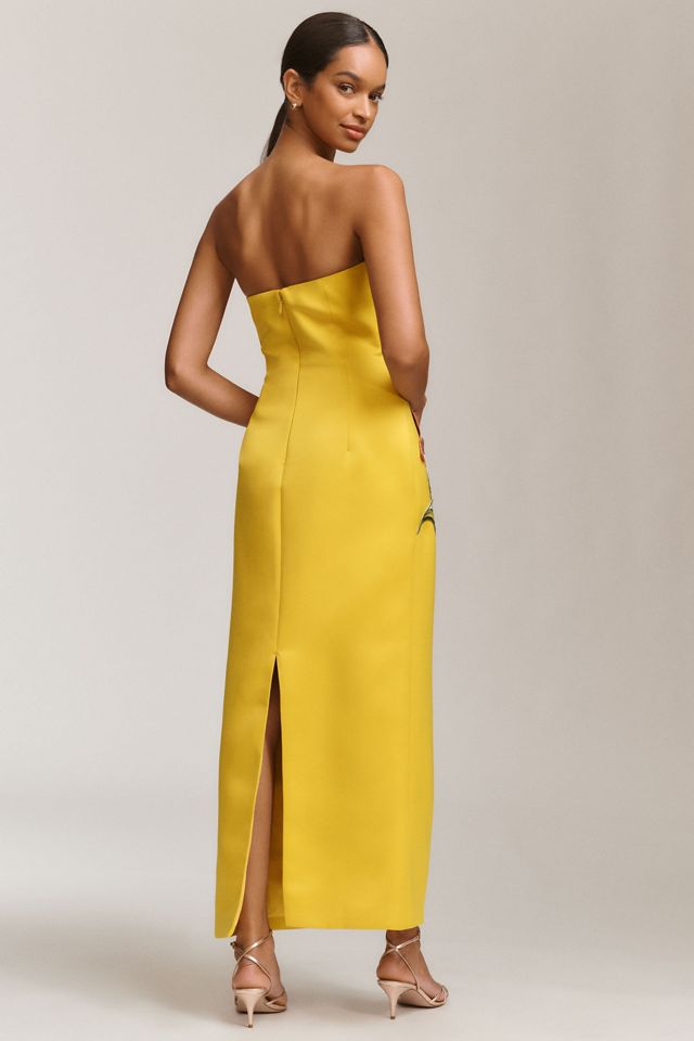 LEO LIN Rayna Appliqué Floral Strapless Maxi Dress #2