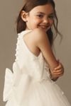 Princess Daliana Juliette Floral Appliqué Sparkle Lace Flower Girl Dress