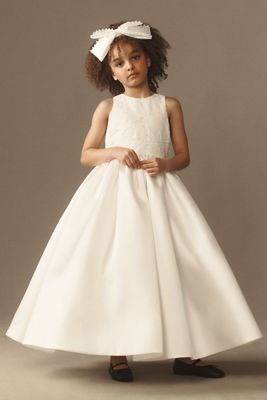 Princess Daliana Lennox Satin & Organza Bow-Back Dress