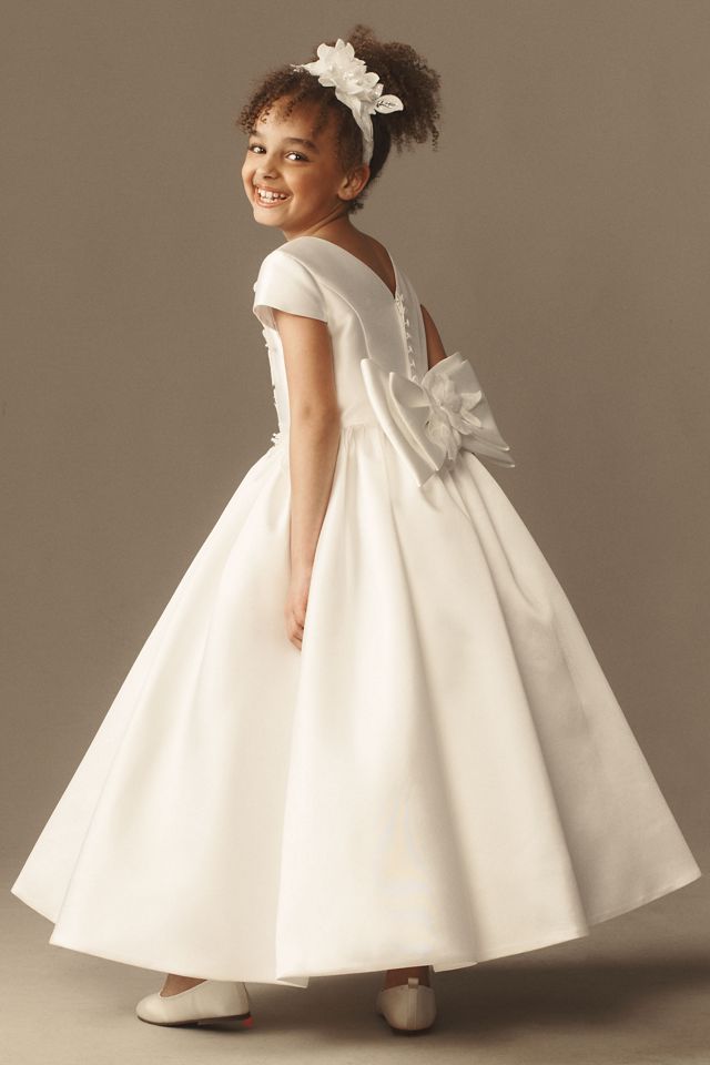 Princess Daliana Ella Elegant Twill Satin Bloom Flower Girl Dress #1
