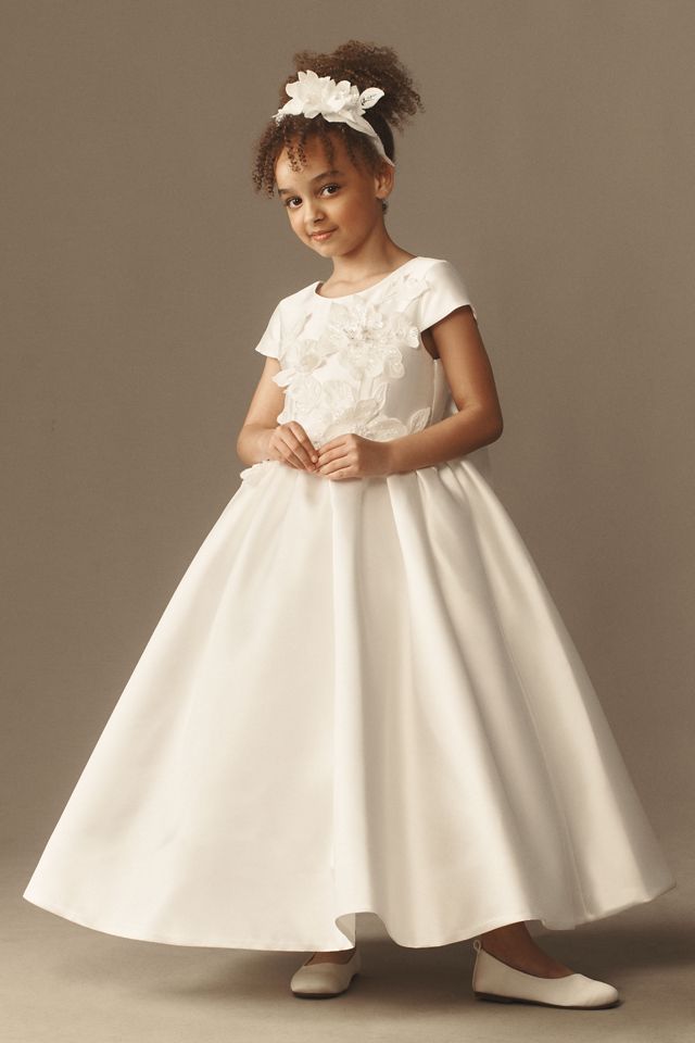 Princess Daliana Ella Elegant Twill Satin Bloom Flower Girl Dress #2